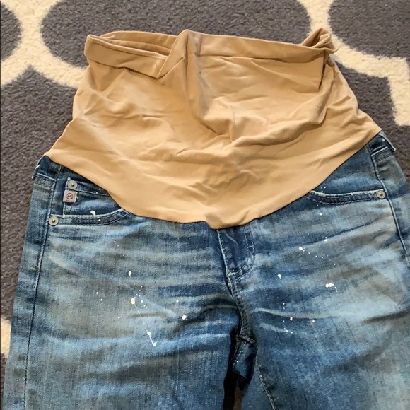 AG Adriano Goldschmidt Distressed maternity jeans 26R - Picture 3 of 5